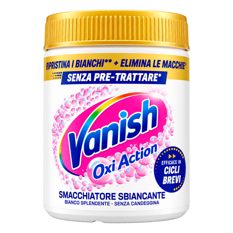 Vanish Oxi Action Pink Smacchiatore in Polvere per Capi Bianchi