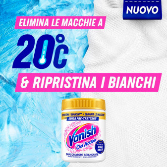 Vanish Oxi Action Pink Smacchiatore in Polvere per Capi Bianchi